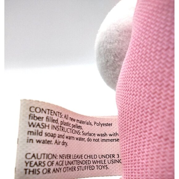 Precious Moments Bunny Plush Yes I Can 2003 Vintage Enesco Learn Button Zip Tie - Picture 14 of 14